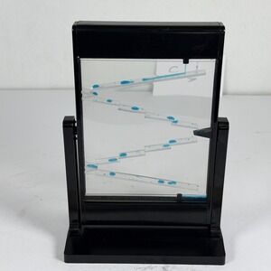 Vintage Liquid Motion Bubbler Desk Toy Blue Staircase Design Made in Italy S-1